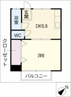 メゾン古賀【2階】の間取り