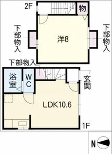 コーポ・ビンB棟【2階】の間取り