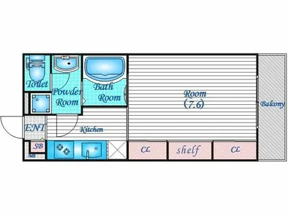 リブリ・シャルマン・パレス・吉野【1階】の間取り