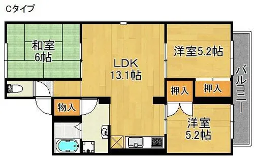 東和ハイツ【2階】の間取り