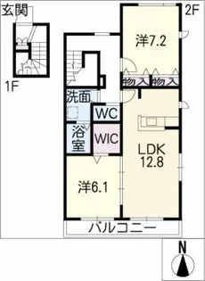 ヴィラ フレンド A棟【2階】の間取り