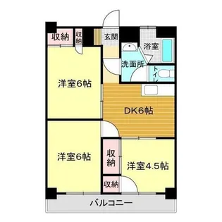 ガーデンコート井堀【504号室】の間取り