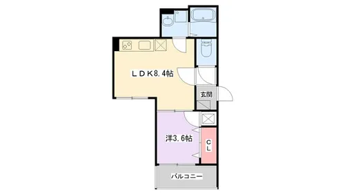 badge kida【102号室】の間取り