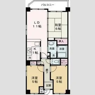 AMA TERRACE KAMAE (旧 アルコ・ラ・カーサ構)【2階】の間取り