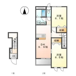 2DKの間取り画像