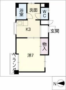トマツマンション【3階】の間取り