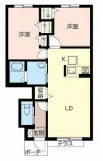クラヴィエ花水木【1階】の間取り