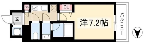 エス・キュート 丸の内【4階】の間取り