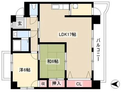 ル・レーブ貴船【205号室】の間取り