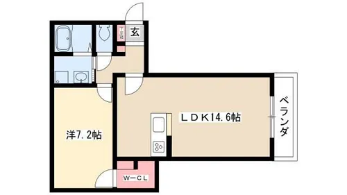 ウェルサイド【2階】の間取り
