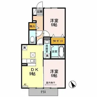 パークヒルズ ミモザ【1階】の間取り