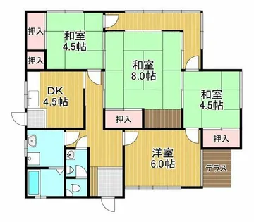 大阪府大阪狭山市西山台1丁目【一戸建】の間取り
