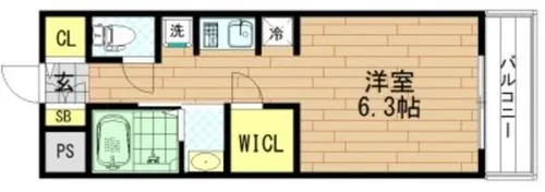 アークアベニュー天王寺【13階】の間取り