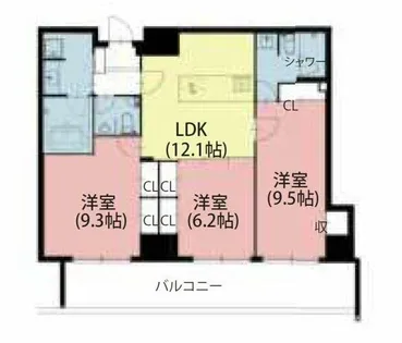 さくらHills NISHIKI PLATINUM RESIDENCE【13階】の間取り