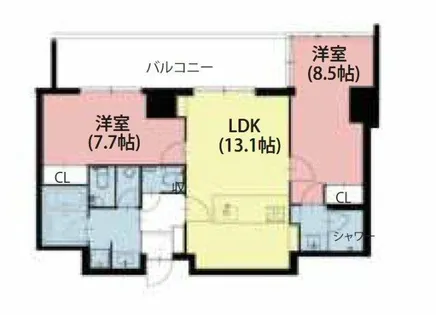さくらHills NISHIKI PLATINUM RESIDENCE【13階】の間取り