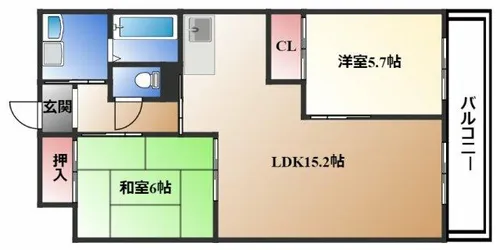 グランドハイツK・I【4階】の間取り