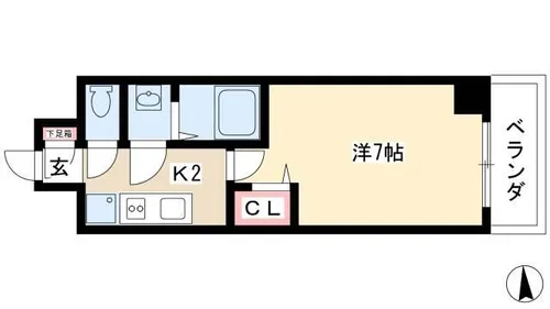 クラシタイヤー新栄【601号室】の間取り