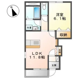 ジェミニハイムII【1階】の間取り