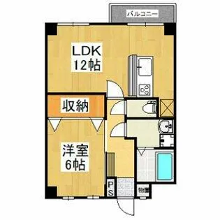 平和第2マンション【4階】の間取り