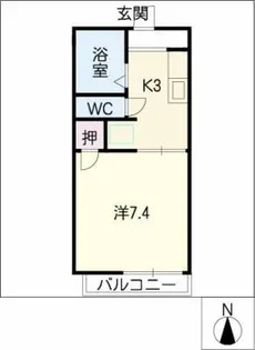 プルメリア加藤【1階】の間取り