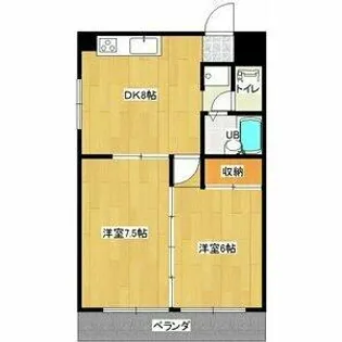 ホワイトピュア朋栄【2階】の間取り