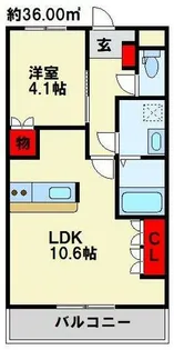 フレンドHeart【201号室】の間取り