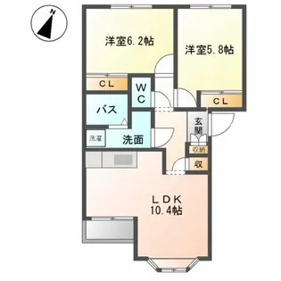 ナミアピア【2階】の間取り