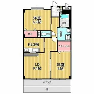 フローラ池上台【1階】の間取り