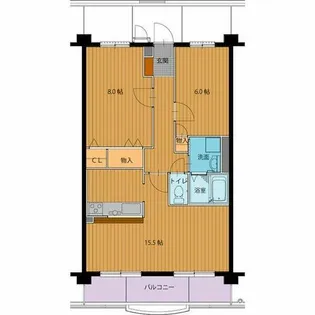 ホリーステージ城山【1階】の間取り