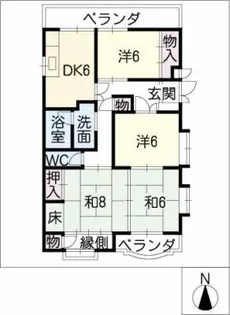 キャッスル・サンセブン【3階】の間取り