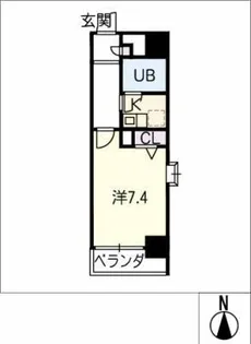 ライオンズマンション名駅西306号室【3階】の間取り