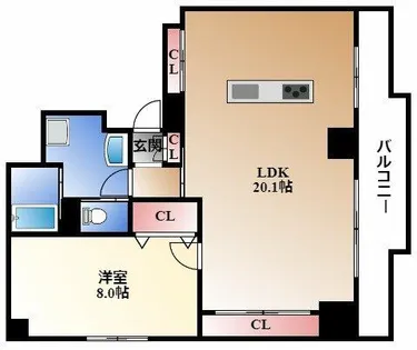 Jスクエア高岳【6階】の間取り