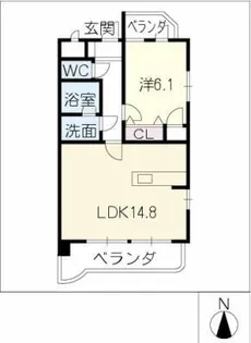 綾羽アネックス葵【6階】の間取り