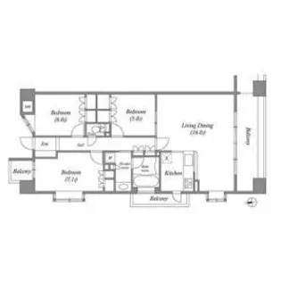 LASANTE東白壁【9階】の間取り