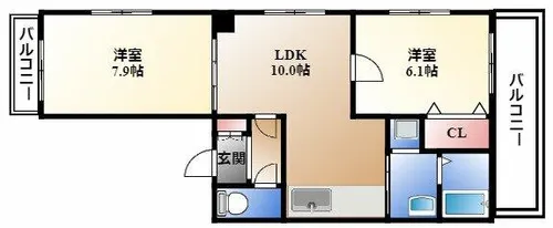 メゾンラフィーネ千種【2階】の間取り
