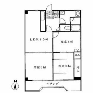 ジャルダン新金山【8階】の間取り