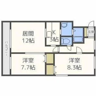 ノースL【403号室】の間取り