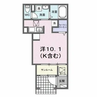 シエルフローラ【104号室】の間取り