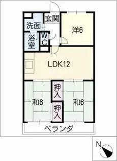 平島・ハイツ【2階】の間取り