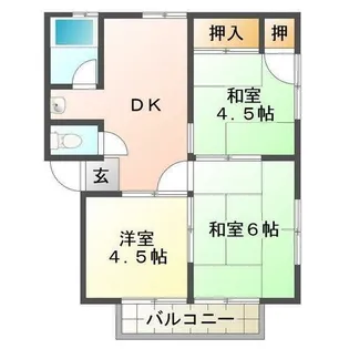 サンハイツ尾上【D号室】の間取り