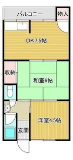 パールハイツ尾上【11号室】の間取り