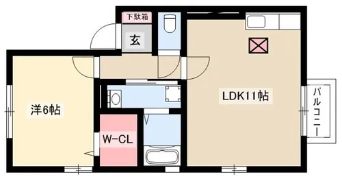 コーポ モア【102号室】の間取り