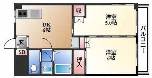 エスペランサ・みずの【4階】の間取り