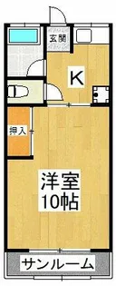 三津屋コーポ【3階】の間取り