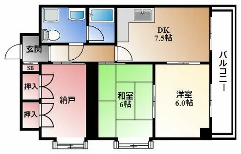 荘園白川【10階】の間取り