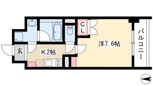 アマーレ葵【2階】の間取り