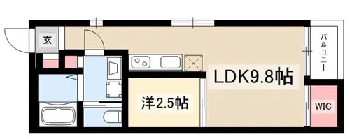 グランレーヴ伝馬【1階】の間取り