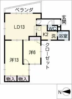 タウンズ幅下【2階】の間取り