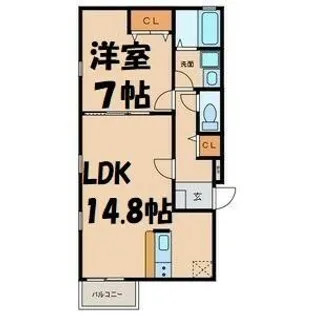 ソレイユ【1階】の間取り