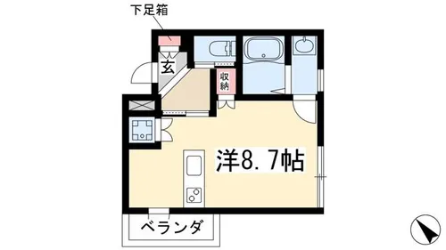 プランドール平針【1階】の間取り